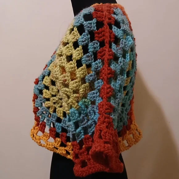 Multicolor Crochet Shrug - Picture 3 of 6